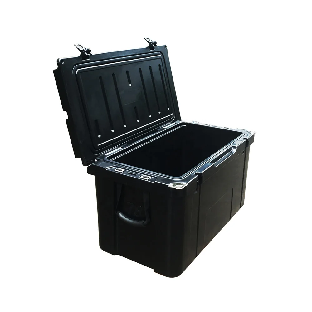 big custom 78QT rotomolded beer camping cooler box for hunt bear resistance Ningbo factory