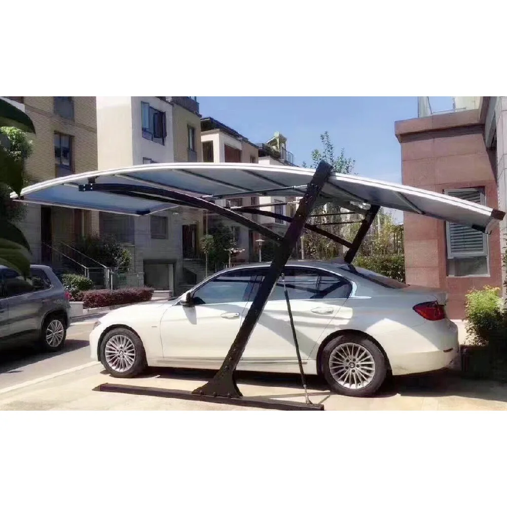Double size carport with PVDF roof tent for car awning canopy