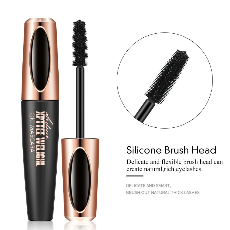 QIC Film Power Volumizing Mascara Waterproof Dense Slender curl silicone brush nude 4D mascara