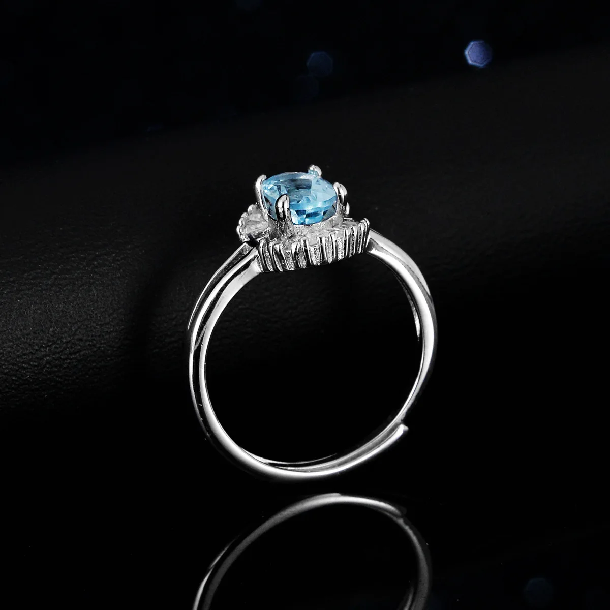 Hoyon High quality Luxury Topaz Moissanite 1 carat Classic Pigeon egg ring 925 Silver charm Engagement wedding Ring