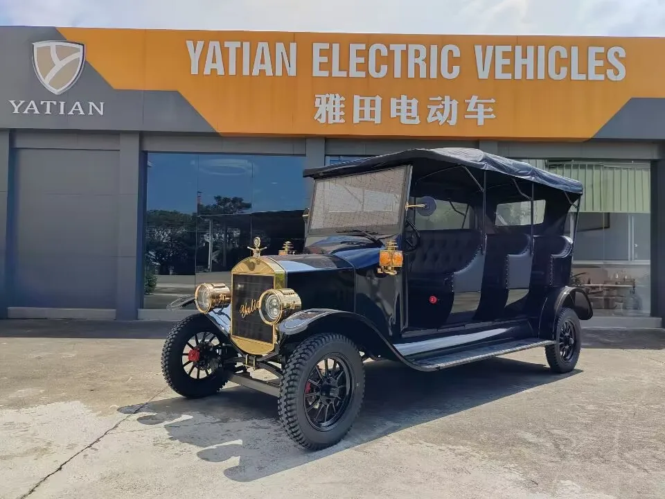 CE approved 8seat battery powered electric vintage golf cart