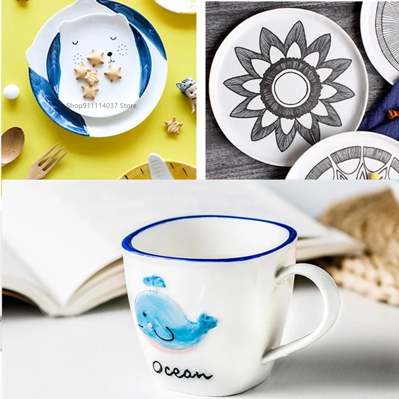 Pottery Art Underglaze Marker Pen Ceramic Pigment DIY Clay Painting Special Dot Craft Tools 8 Color