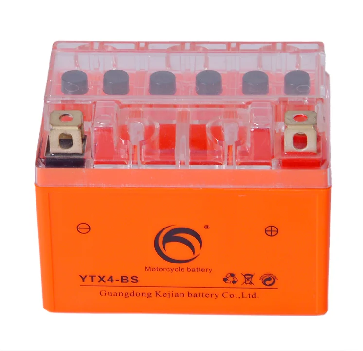 Оптовая продажа YTX4-BS на заказ 12 В 4 А · ч не требующий обслуживания 3-колесный мотоцикл пусковой аккумулятор свинцово-кислотный AGM