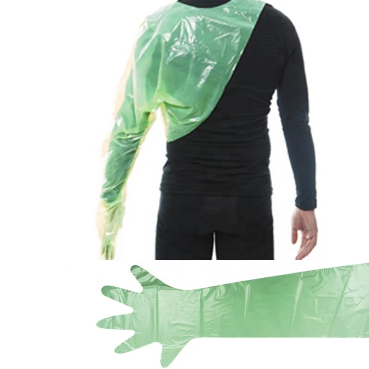 Vet Artificial Insemination Tools Shoulder Protect Touchntuff Plastic Veterinary Full Arm Gloves 90cm