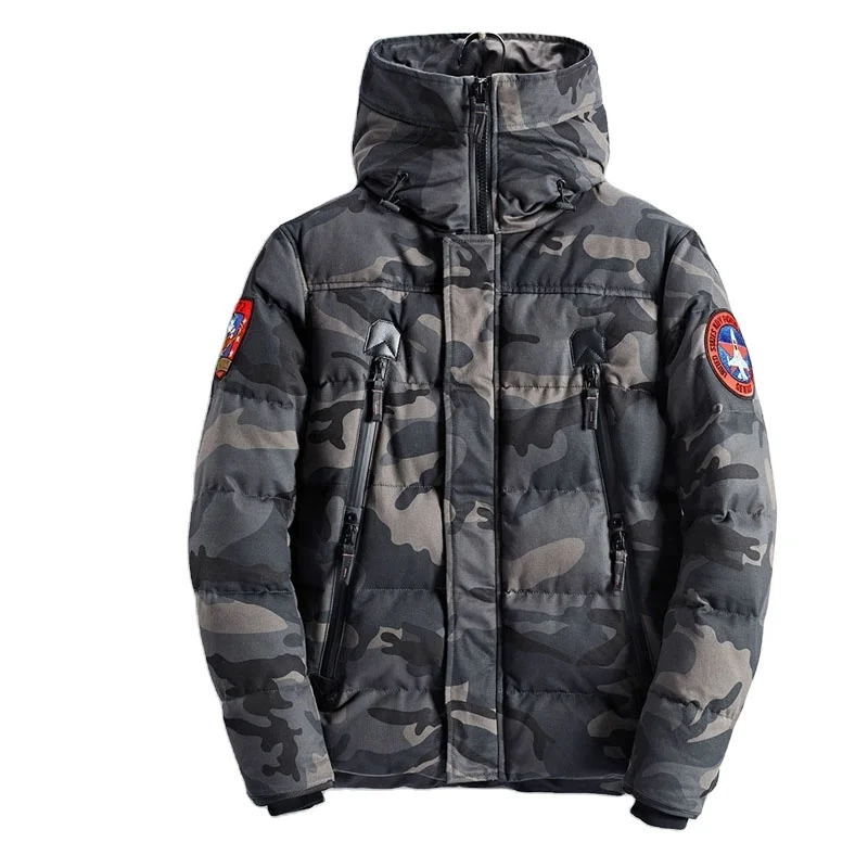 Оптовая продажа, зимняя теплая куртка в стиле милитари, Мужская стеганая куртка, Большие куртки в стиле милитари