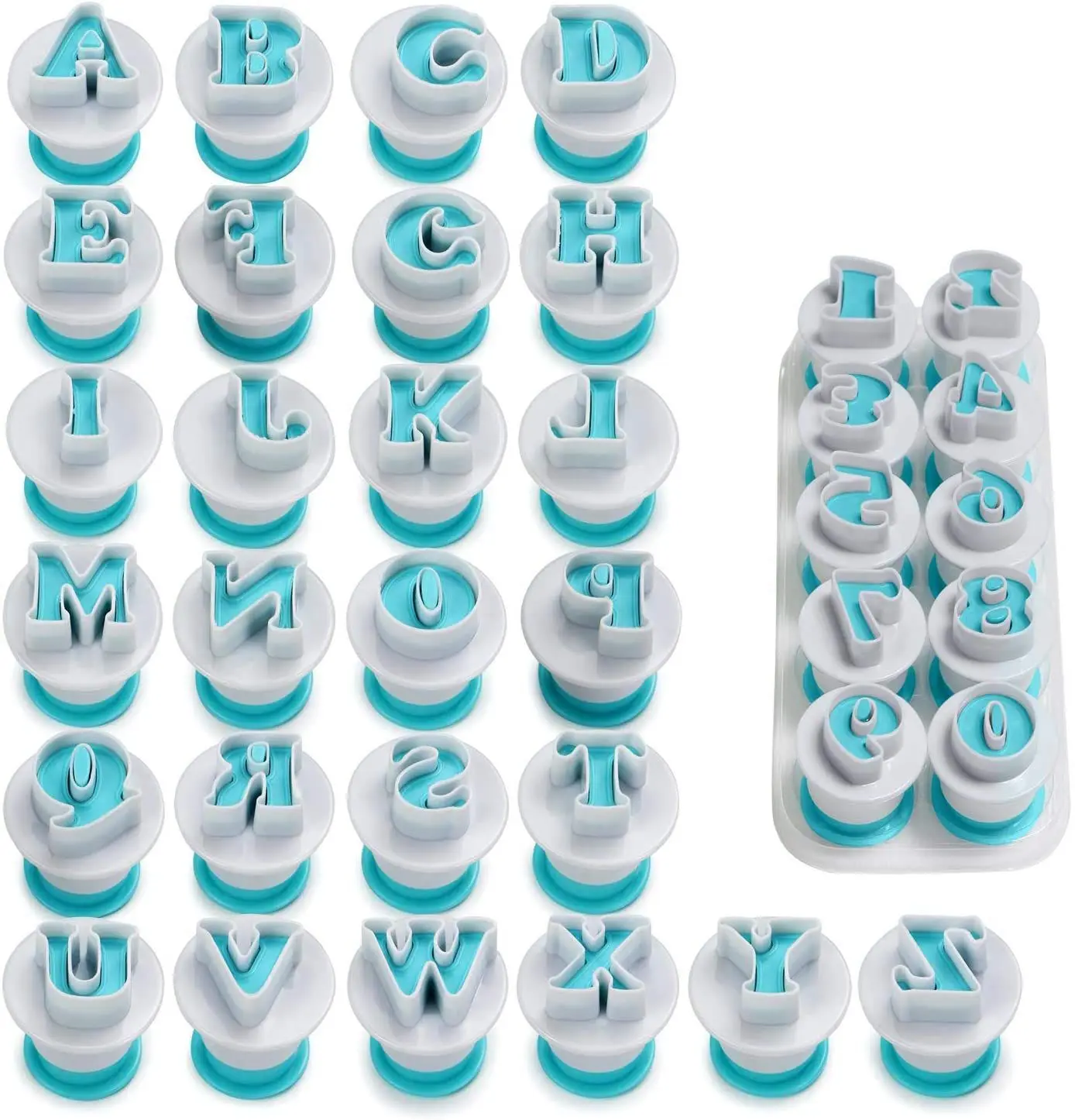 
Alphabet Numbers Fondant Cake Mold Embosser Cutter Upper Case Diy Cookie Biscuit 