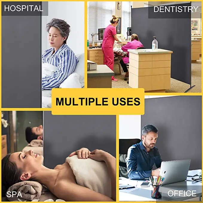 Portable Indoor Sound Absorbing Acoustic Wall Partition Freestanding Screen Divider Room Privacy Screens