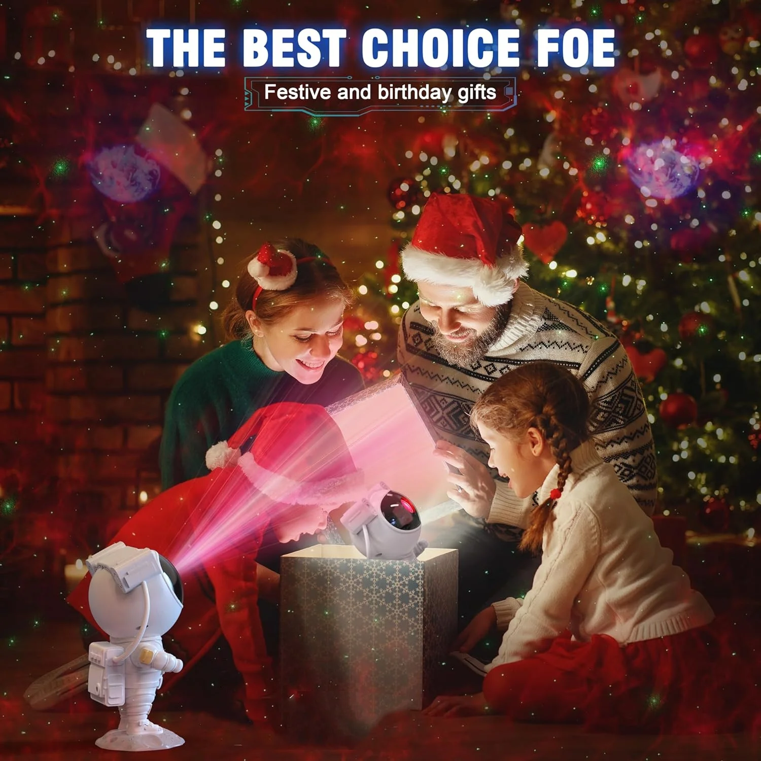 Space Astronaut Projector Lamp Bedroom Laser Projection Ambient Light Remote Control Timer Star Projector Light