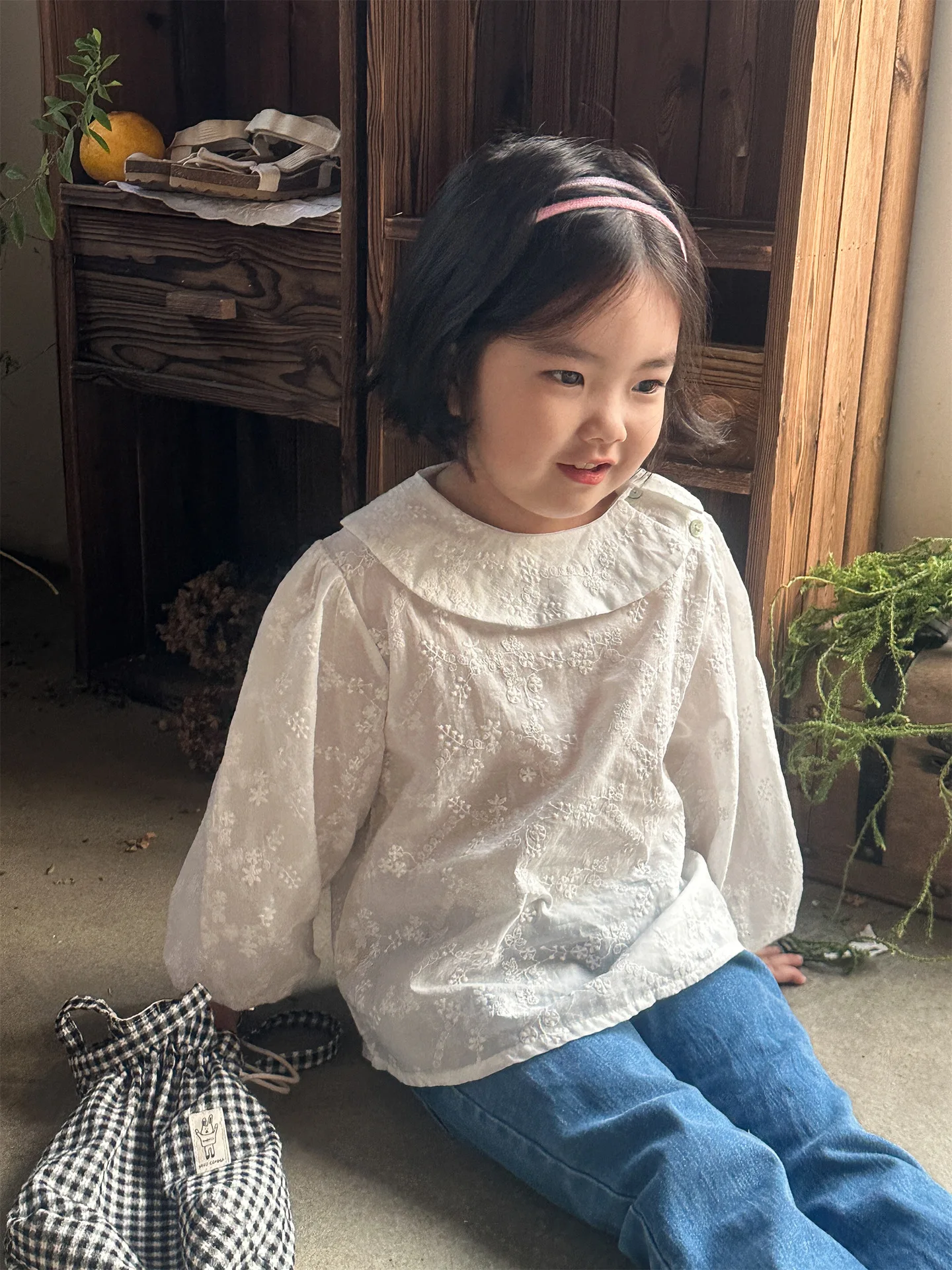 Wholesale 2024 spring kids girls pink blouse top