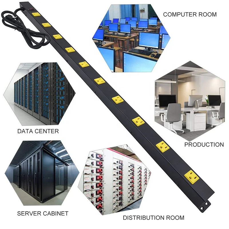 10 outlets metal surge protector power strip extension Socket