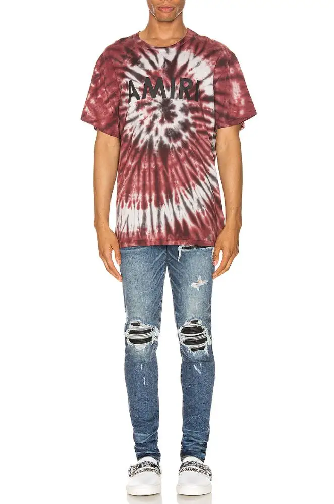 Fashionable Zipper Ripped Leather Stitching Washing Craft Slim Fit Jeans For Men