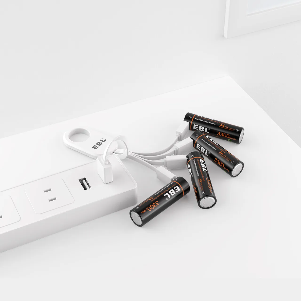  4 пачки локоны волос EBL 1 5 V 3300Mwh Быстрая зарядка Usb перезаряжаемый литий-ионный аккумулятор AA с в кабель для зарядки