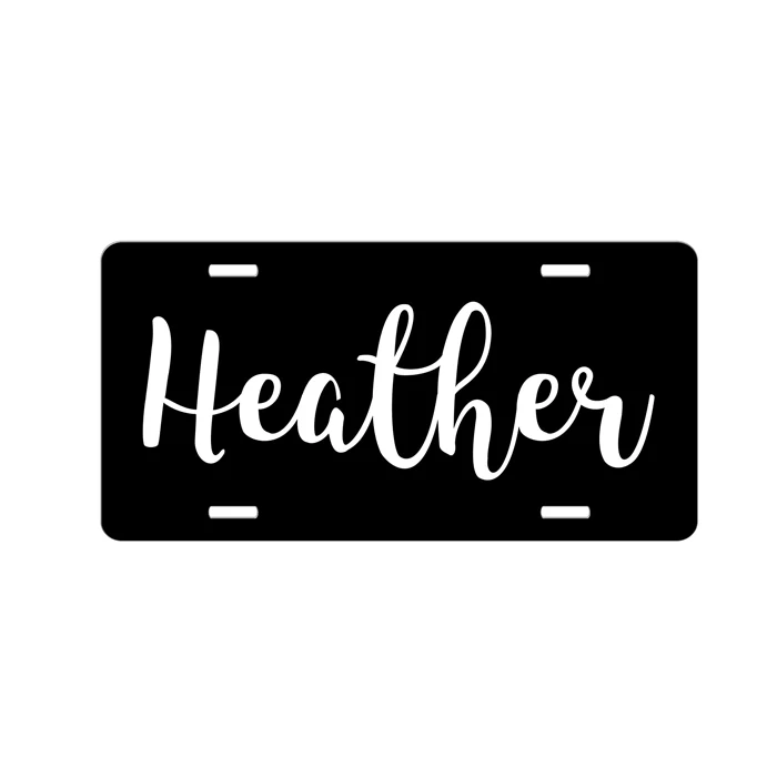 Simply Customized Personalized License Plate Black White Custom Name Text 20 Colors You Design Car Tag Auto