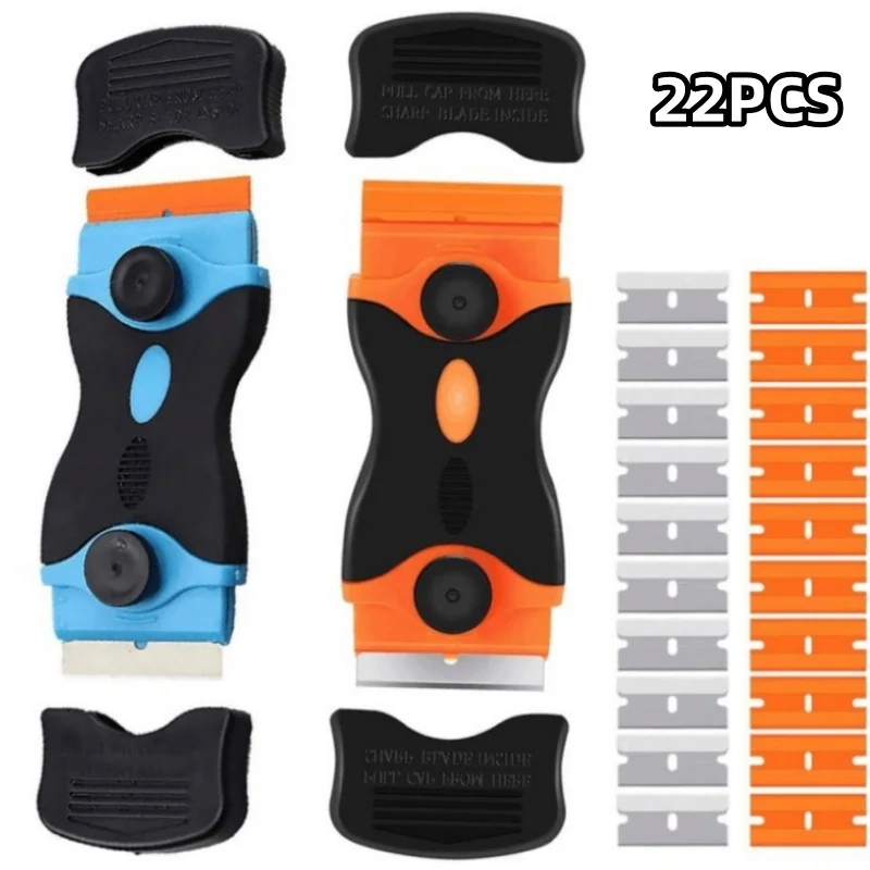 Scraper Car sticker remover Scraper Glass hob Scraper cleaner with 20 blades, Blade razor blade scraping tool set