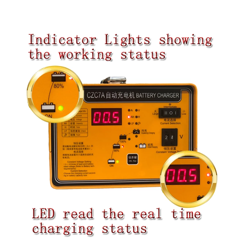 
Shineng CZC7A automatically 48v GEL battery 30a charger with memory function 