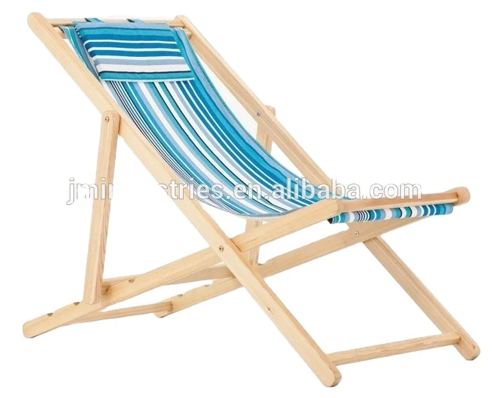 2018 Colorful Wooden Folding  Deck Beach Sand Chair