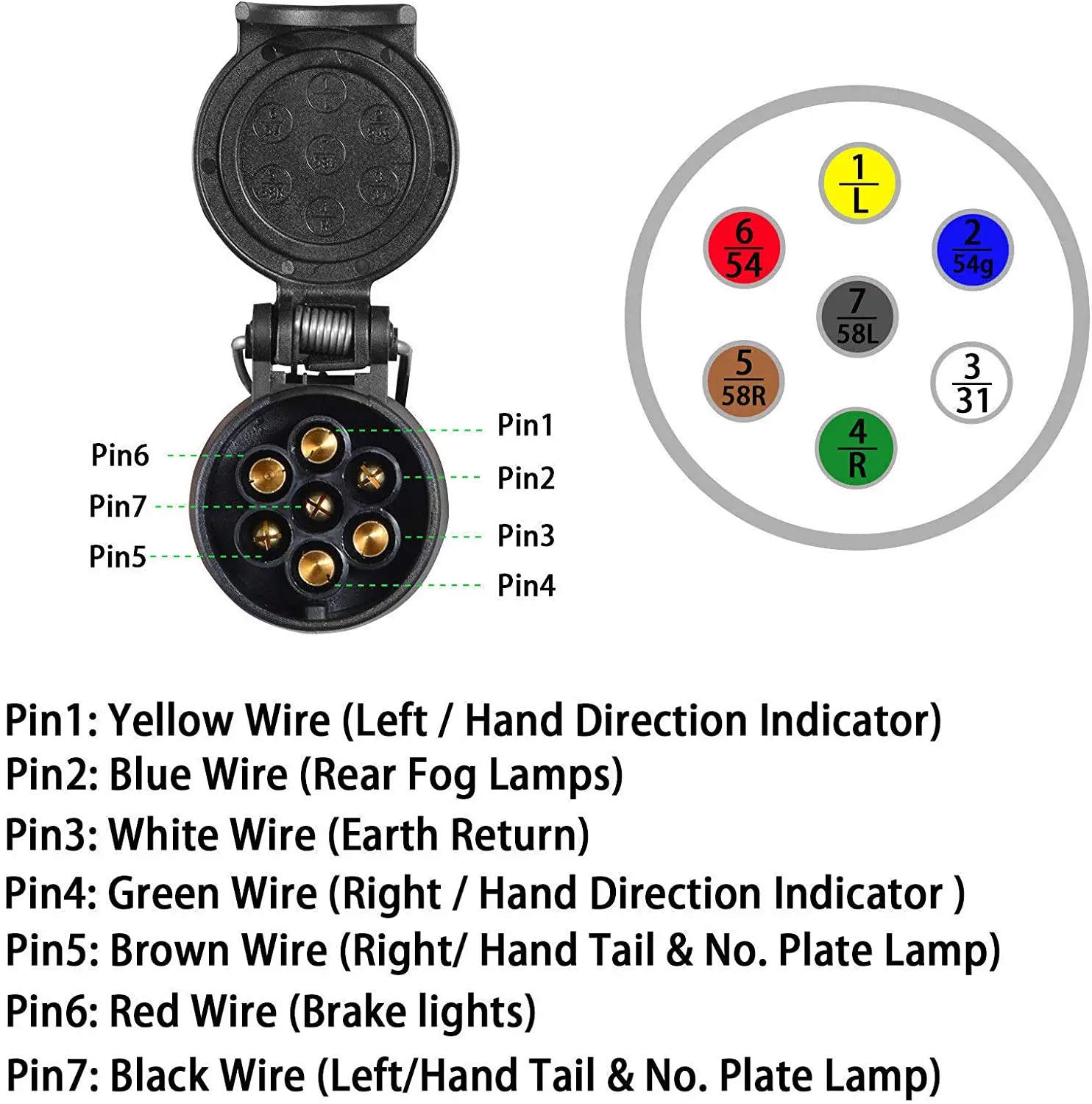 trailer hitch connector trailer  7 pin trailer plug