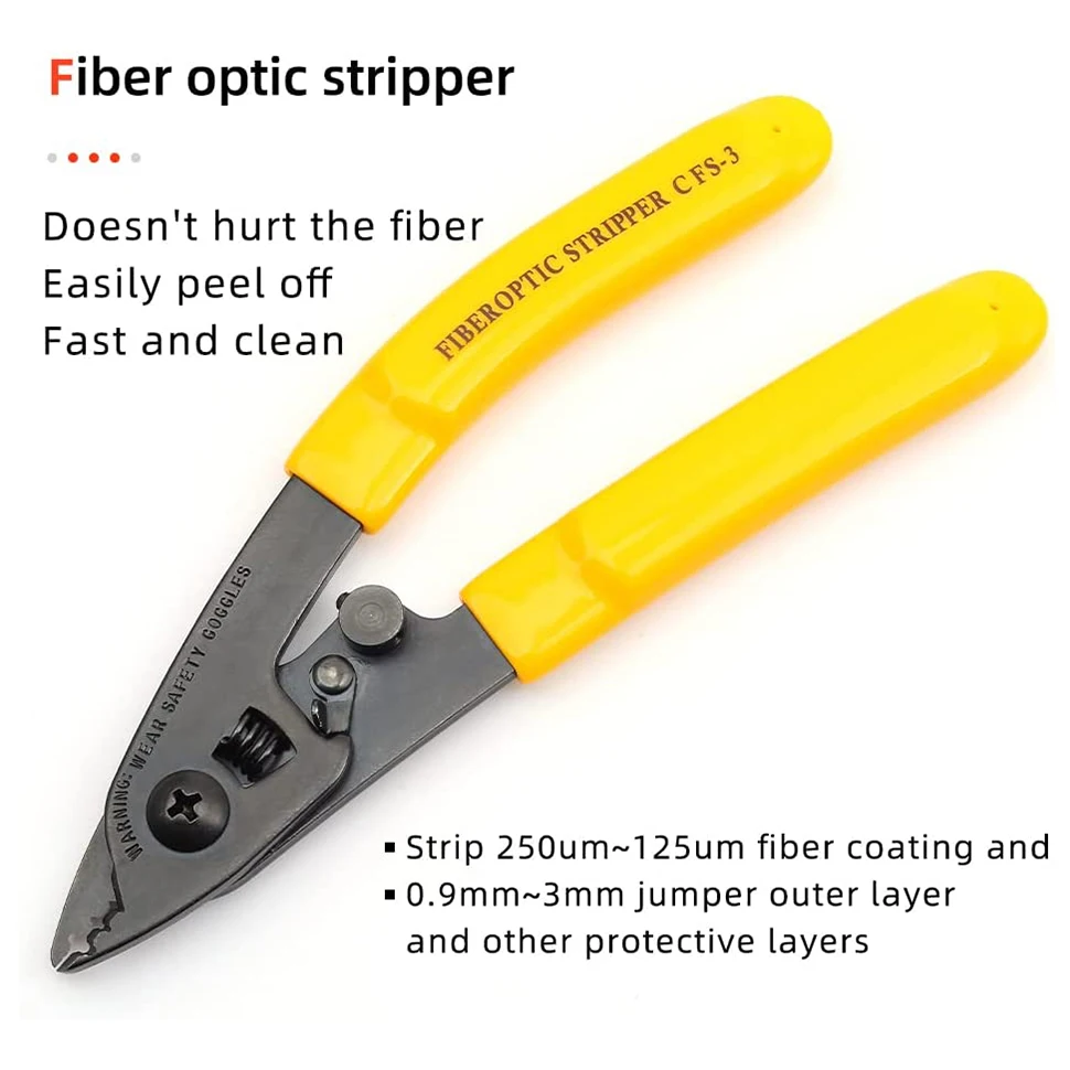 Fiber Optic Cold Connection Tools FTTH Tools Kit with Optical Power Meter 5mW Visual Fault Locator Fiber Cleaver