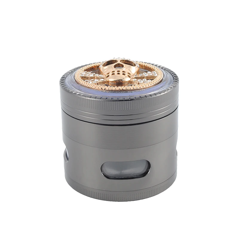 63mm 4 layer Wholesale Custom Logo Zinc alloy Herb Grinder Tobacco Grinder For Smoking Accessories