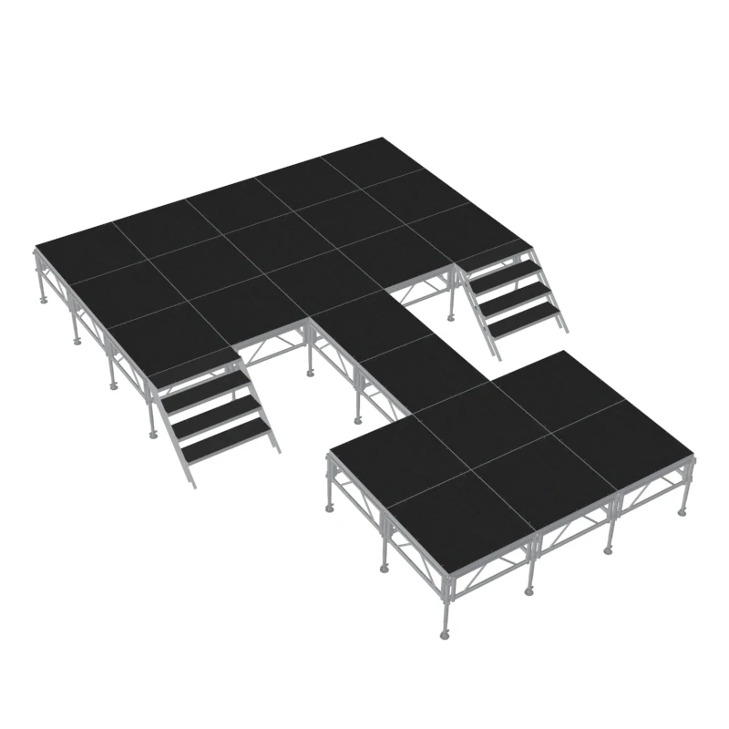 Customized stage podium easy install aluminum frame height adjustable stage/podium concert stage platform