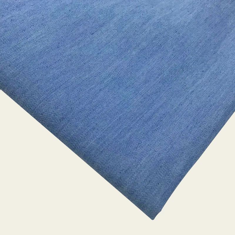 41021-Twill 180gsm Medium Weight Denim Look Style 85% Cotton 15% Hemp Blended Fabric For Pants Suits