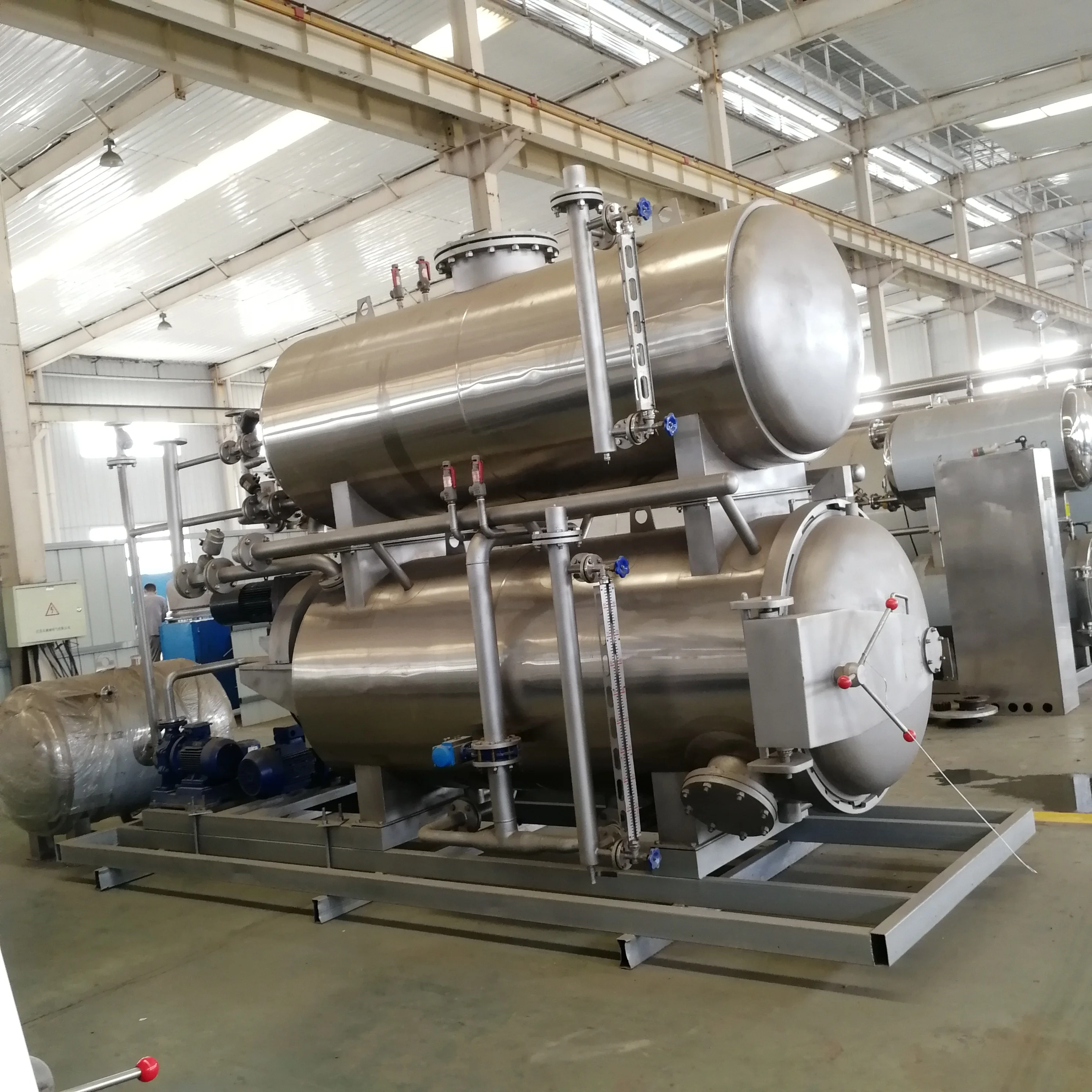 Retort Sterilizer Autoclave Cans Food Industry Jars Tin Automatic Water Spraying Automated Retort Pouch Machine