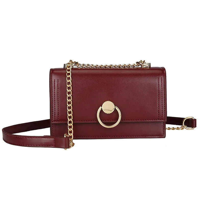 trendy good quality leather chain strap handbag designer sling bags wholesale cheap small handbags