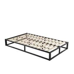 Modern Easy To Assemble Metal Queen Mattress Foundation Floor Bed Frame