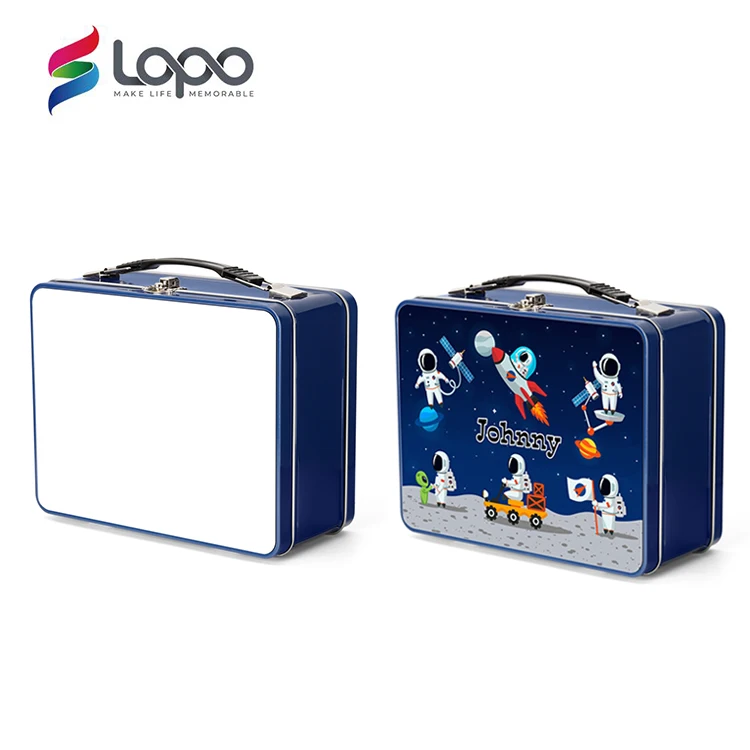 Wholesale Empty Plain Blank Blue Stainless Steel Bento Diy Personalized Sublimation Metal Lunch Box