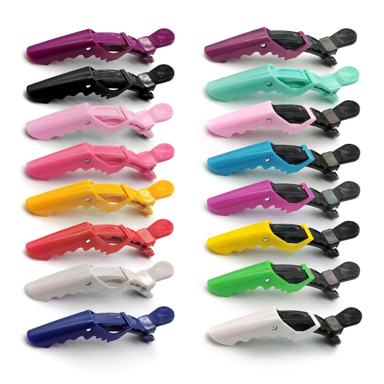 woman rose yellow blank alligator hair barber salon accessories clips with black duck custom womens large claw crocodile teeth