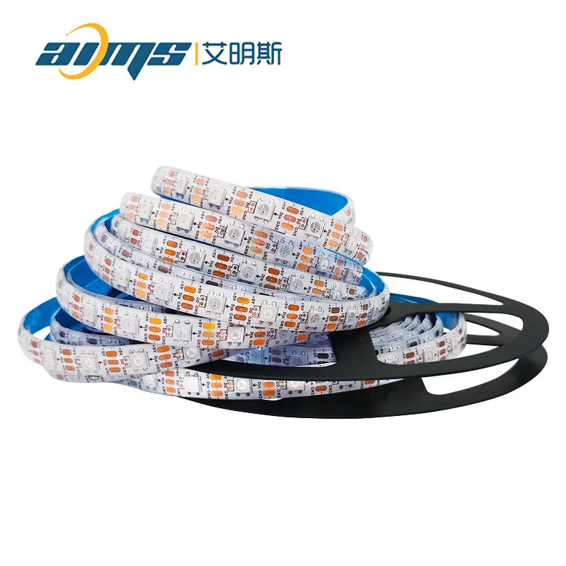 Полноцветная Светодиодная лента 5 м WS2812B IP65 водонепроницаемая DC5V TX1812 SK6812 меняющая RGB DMX гибкое освещение умная полоса света