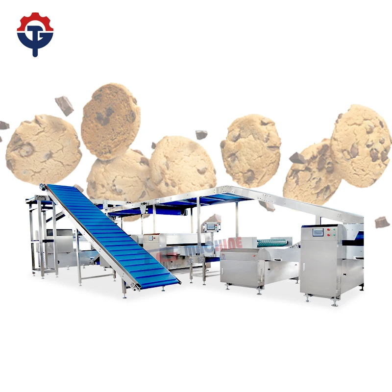 Full equipment cookie making machine automatic biscuit line france macaron biscuit make machine with oven