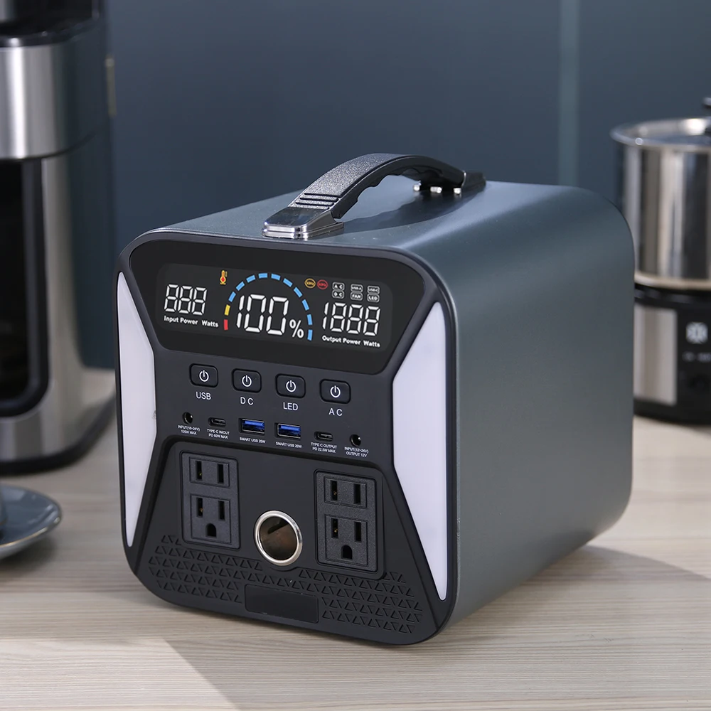 Portable Power Station 1100W with solar panel, OUPES Solar Generator with Panels LiFePO4 Battery Backup