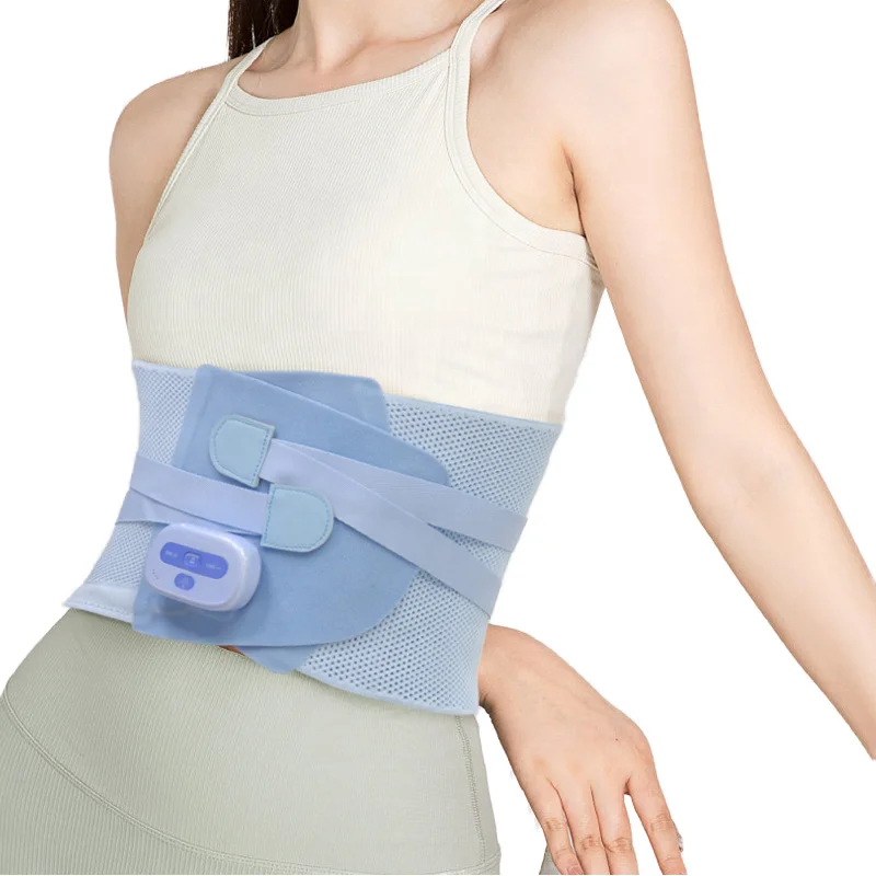 Smart Abdominal Waist Vibration Massage Belt with Heat Wireless Electric Lumbar Massage Belt Carton Portable Waist Massager