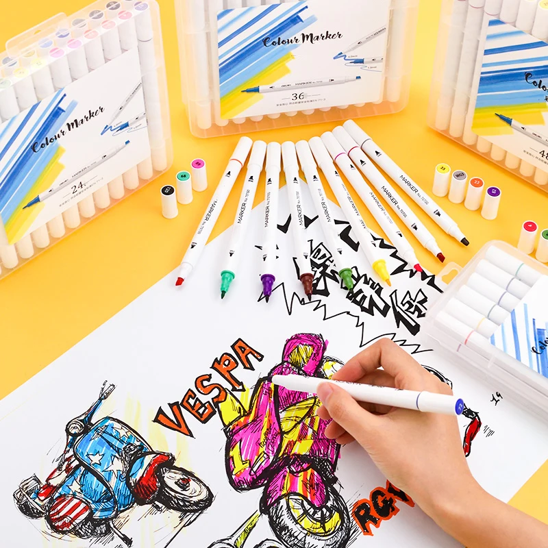 Alcoholic marker pens Sketch Markers  stock Color Marker Pens Set Painting Art Supplies