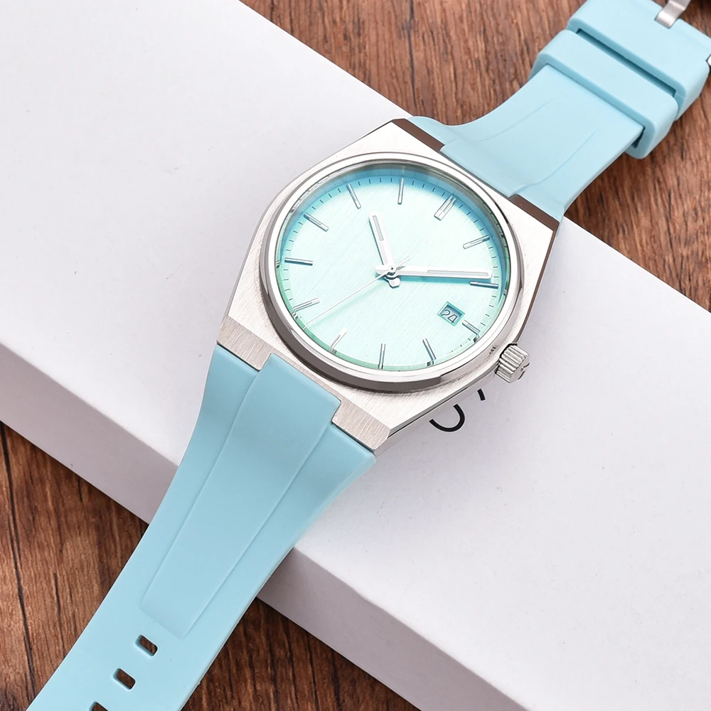 JUELONG Customized Quick Released Fashion Curved End Rubber Watch Strap 11mm 12mm Double Switch Ear Soft Silicone Watch Band