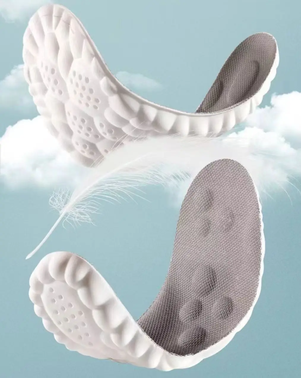 Comfortable Insole With High Elasticity Breathability Sweat Absorption Shock Absorption And Pain Relief Sports Insole