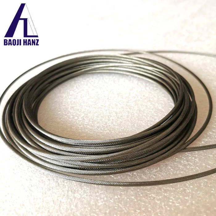
0.1mm-2mm grade 2 titanium wire rope in electrical wires 