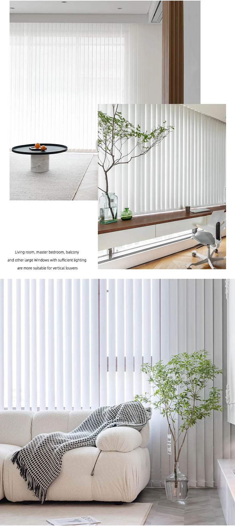 Motorized PVC Vertical Blinds Luxury Fabric Customized window accessories