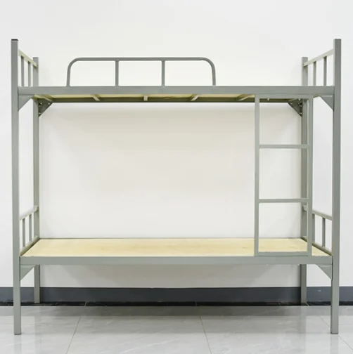 Hot sale thickening cheap modern custom round pipe white strong bunk bed adult double