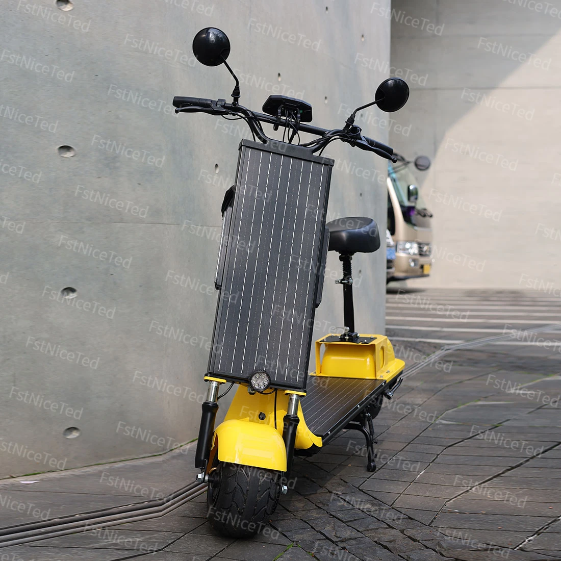 New Energy Conservation Original Kick Solar E Scooter Waterproof Weak Light Tech Pure E Foldable Electric Solar Scooter