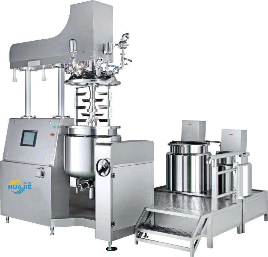 HUAJIE 5L-20000L  high shear lab emulsifying homogenizer 30l emulsifier ketchup cosmetic cream mixer/vacuum homogeneous emulsify