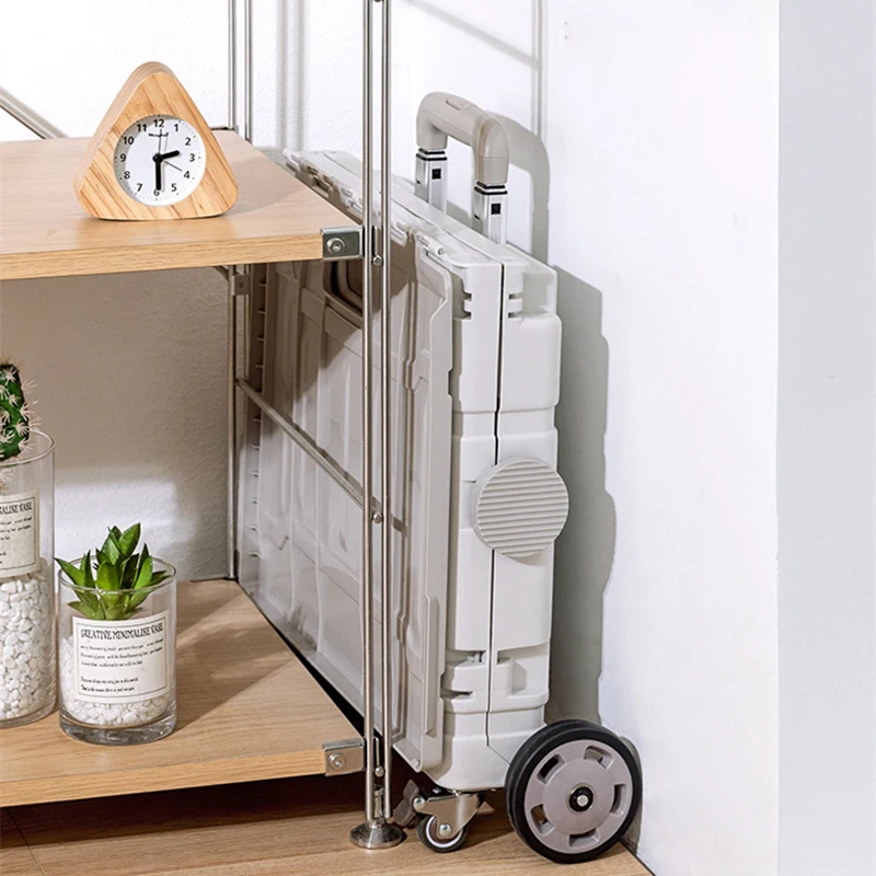 Пластиковые складные тележки для покупок с телескопической ручкой, складная тележка для покупок для дома