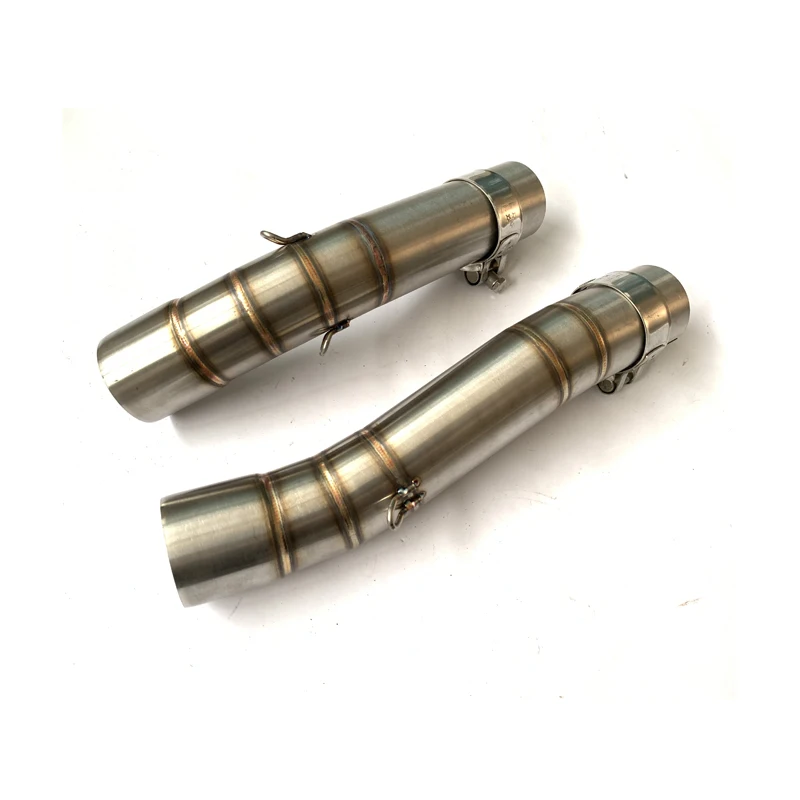 For YAMAHA R1 Exhaust Middle Link Pipe Dual Row Motorcycle Exhaust System Catalyst Remove Decat Pipe 2007 2008