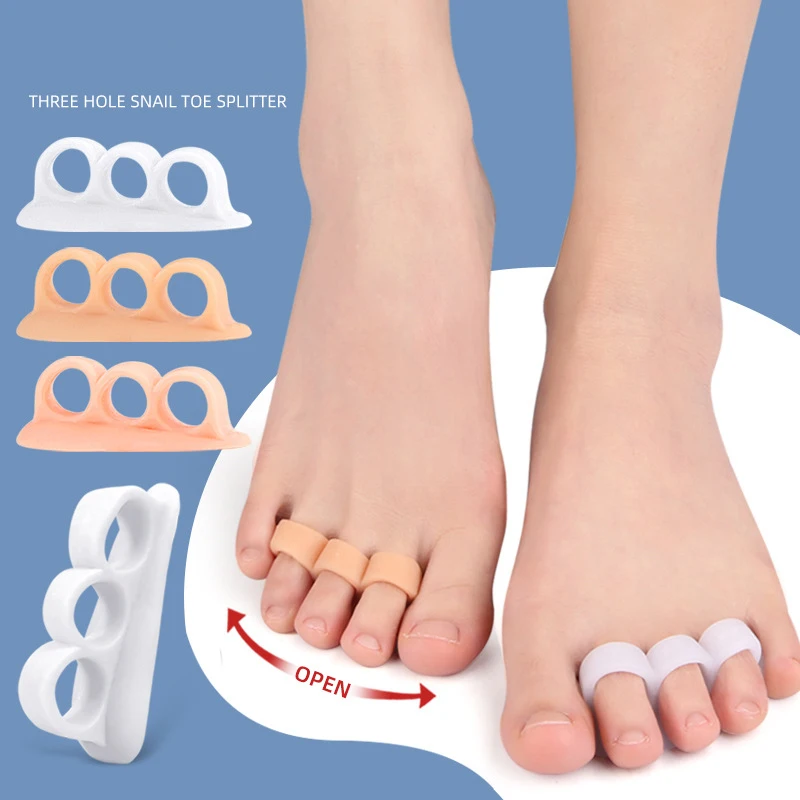 custom soft 3 hole silicone bunion corrector gel toe spacer sizes kit