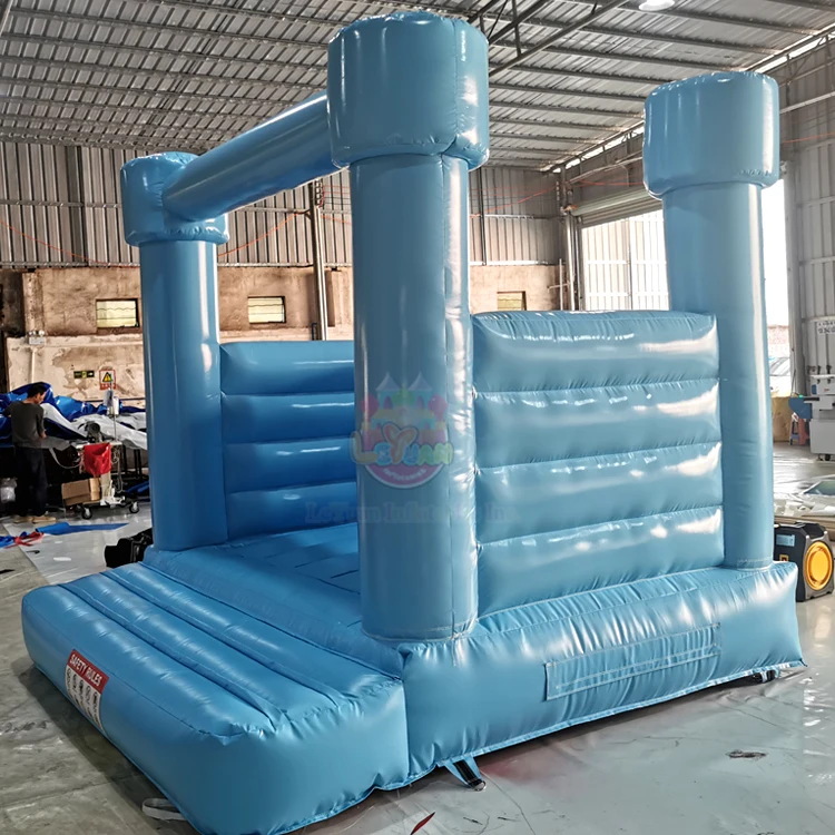 Blue Inflatable Wedding Bounce Castle White bounce House For Wedding
