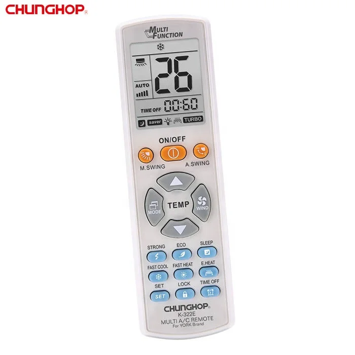 CHUNGHOP remote K-322E air conditioner remote control ac for YORK