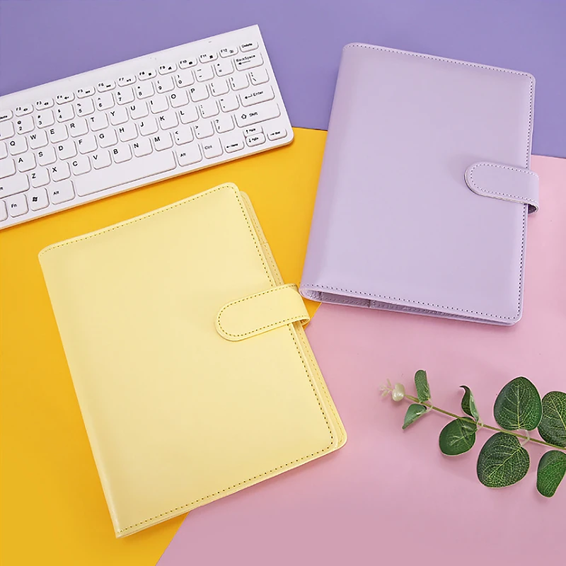 Best Seller Custom Logo Promotional Work Agenda Budget Business A5 A6 6 Rings Cover Spiral Binder Pu Leather Notebook