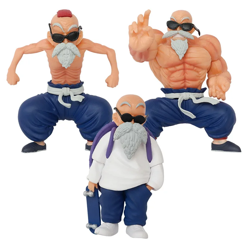 Hot Sale 10cm Dragons Ball Master Roshi Muscle Turtle Fairy Wutian Teacher Hand Do Statue Model Decoration Anime Action Figure