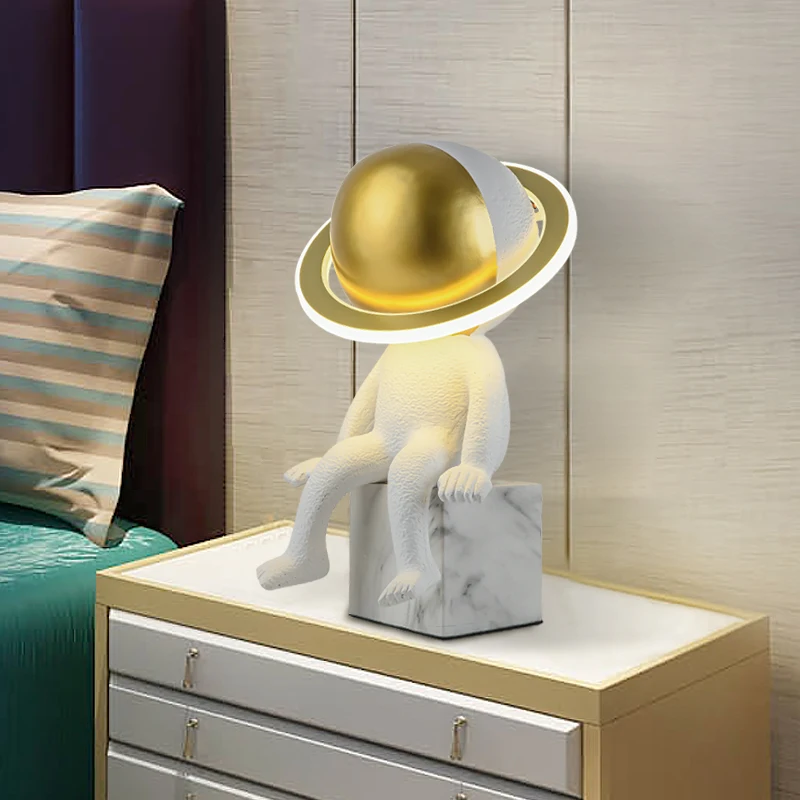 High Quality Hotel Living Room Nordic Marble Luxury Desk Light Art Home Decor Bar Bedside Modern Led Table Lamps Night Light